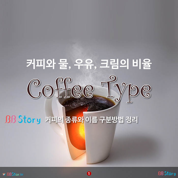 비비스토리, BBStory, 커피의 종류와 이름 구분방법 정리