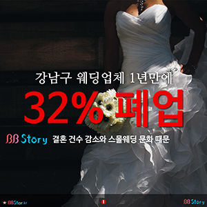 강남구 웨딩업체 1년만에 32% 폐업