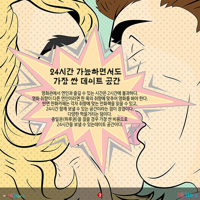 비비스토리, BBStory, 24시간 가능하면서도 가장 싼 데이트 공간 만화카페