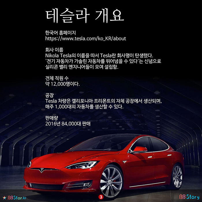 비비스토리, BBStory, 미국 자동차업계 1위 테슬라, 테슬라 개요