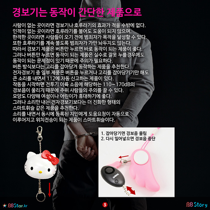 비비스토리, BBStory, 현실성 있는 추천 호신용품