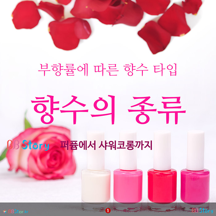 비비스토리, BBStory, 부향률에 따른 향수타입, 향수의 종류