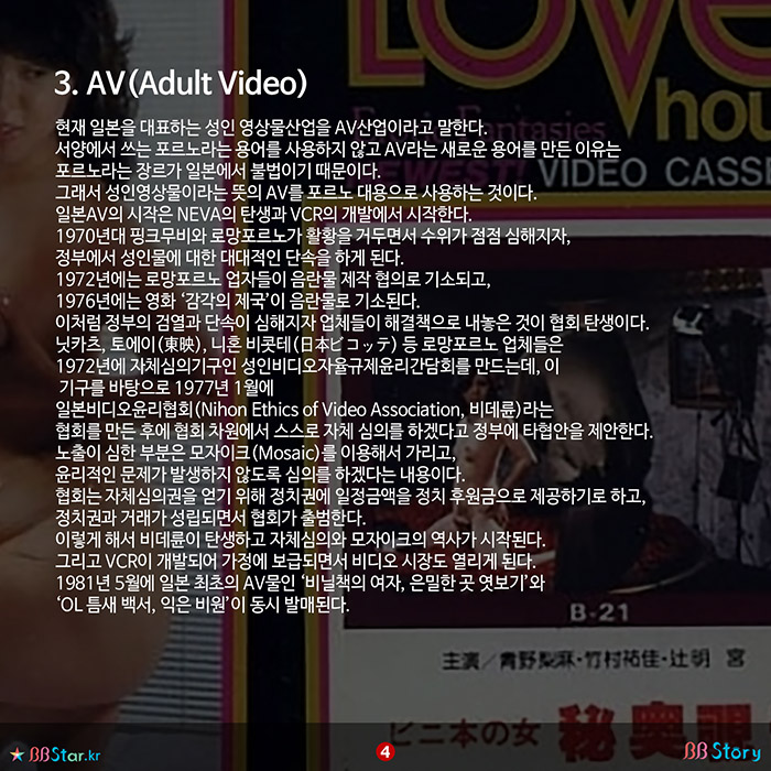 비비스토리, BBStory, 일본 성인영상물 역사와 종류, 3. AV(Adult Video)