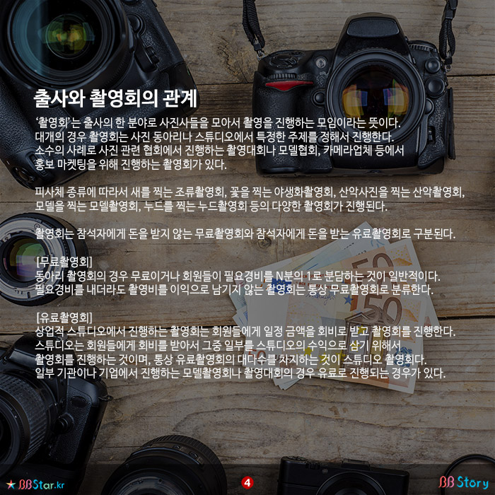 비비스토리, BBStory, 모델촬영, 출사에서 비공개출사까지, 출사와 촬영회의 관계