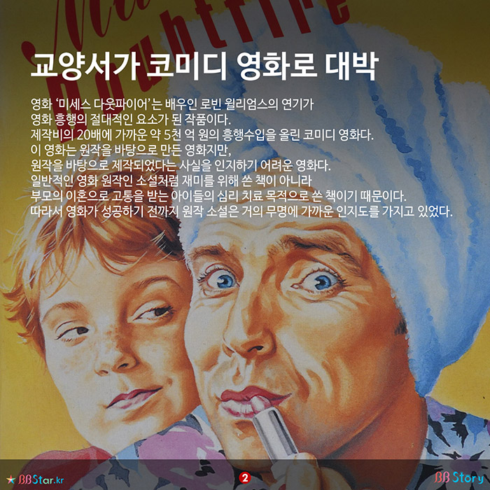 비비스토리, BBStory, 영화 ‘미세스 다웃파이어’의 원작은 심리치료책