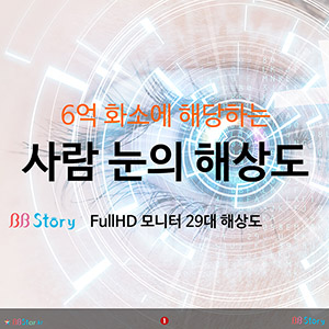 6억 화소에 해당하는 사람 눈의 해상도