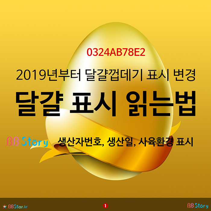 비비스토리, BBStory, 2019년부터 달걀껍데기 표시방법 변경, 달걀 표시 읽는법