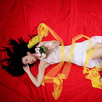 비비스타 화보모델, 미스비비, binseoyeon, 빈서연, 스튜디오촬영, 빨간배경, 시스루 슬립 컨셉