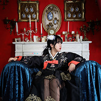 비비스타 화보 모델, 이유진, leeujin, 스튜디오촬영, 탱크탑한복 가슴노출 컨셉