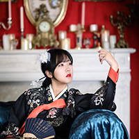 비비스타 화보 모델, 이유진, leeujin, 스튜디오촬영, 탱크탑한복 가슴노출 컨셉