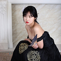 비비스타 화보 모델, 이유진, leeujin, 스튜디오촬영, 탱크탑한복 가슴노출 컨셉