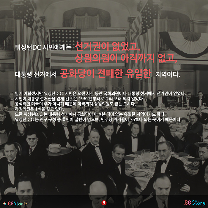 비비스토리, BBStory, 워싱턴D.C.는 공화당이 전패한 유일한 지역