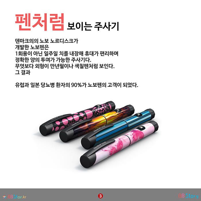 비비스토리, BBStory, 혁신, 디자인, 노보펜, Novo Pen, Injecting Insulin, 인슐린, 주사기, 인슐린주사, 당뇨병