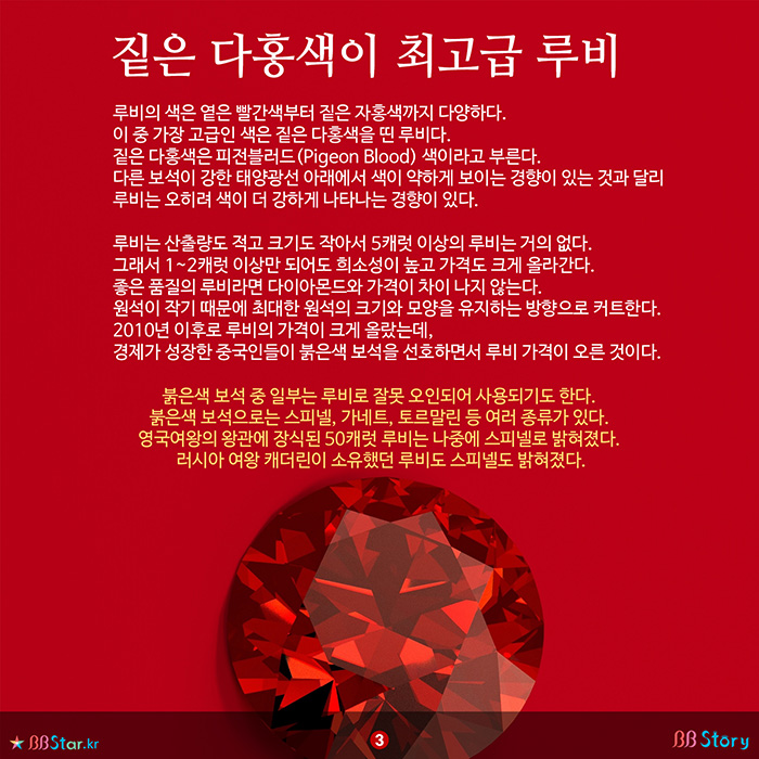 비비스토리, BBStory, 보석의 여왕, 루비, 피전블러드 루비