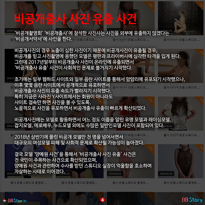 비비스토리, BBStory, 비공개출사 사진 유출 사건