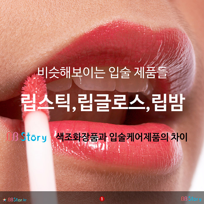비비스토리, BBStory, 비슷해보이는 입술 제품들, 립스틱,립글로스,립밤의 차이점